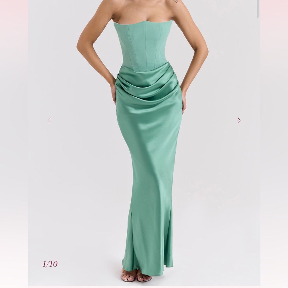 House of CB Strapless Mint Dress